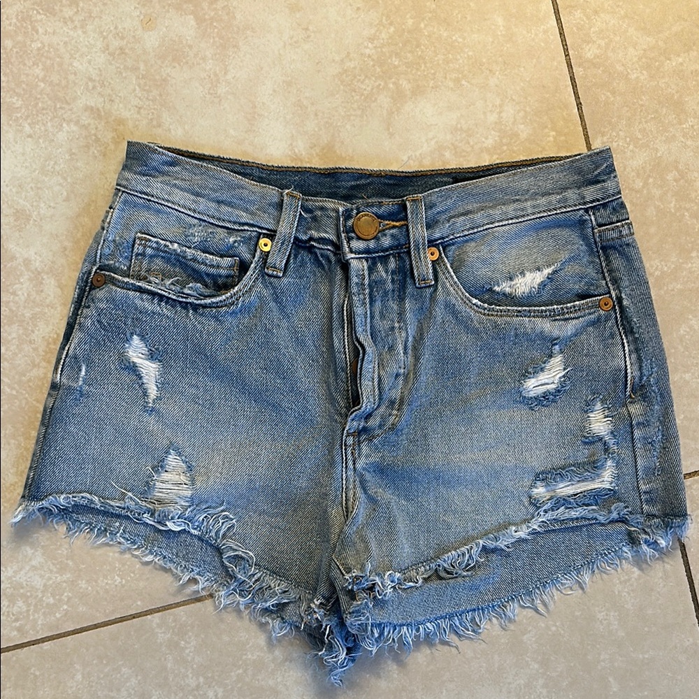 Blank NYC Distressed Denim Shorts